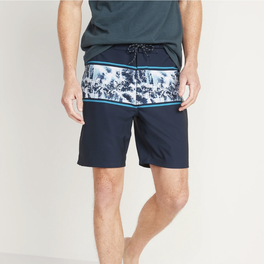 NWT Old Navy Color block Board Shorts Sz 36